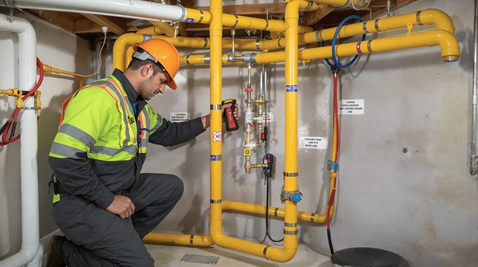 Commercial gas line repair service