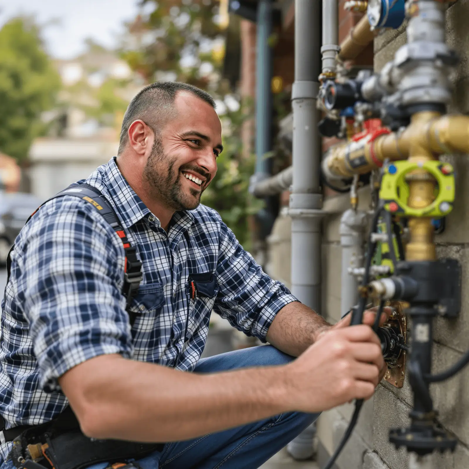 Completed gas line repair